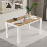 Τραπέζι Sepen pakoworld σε φυσική-λευκή απόχρωση 140x80x74εκ