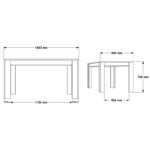 Τραπέζι Sepen pakoworld σε φυσική-λευκή απόχρωση 140x80x74εκ-2