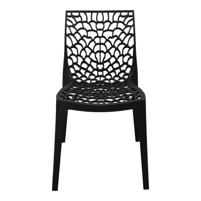 Καρέκλα Hush pakoworld pp σε μαύρη απόχρωση 50x57x81εκ-2