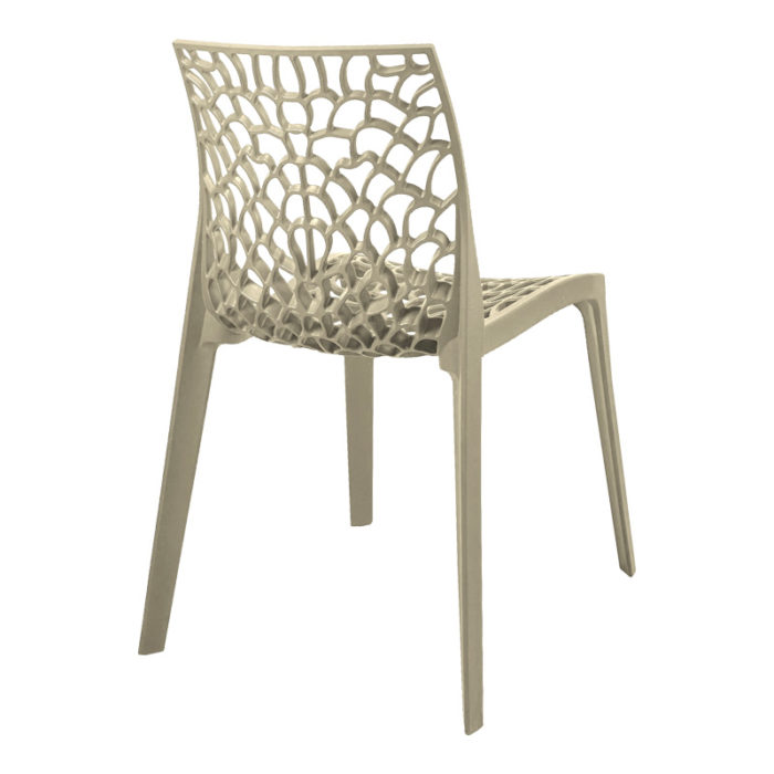 Καρέκλα Hush pakoworld pp σε cappuccino απόχρωση 50x57x81εκ