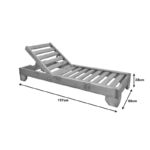 Ξαπλώστρα Zalka pakoworld L1 σε καρυδί απόχρωση 66x197x28εκ-4
