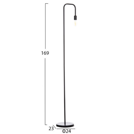 ΦΩΤΙΣΤΙΚΟ ΔΑΠΕΔΟΥ KRAMER HM7535.11 ΜΕΤΑΛΛΟ ΣΕ ΜΑΥΡΟ 23x169Υεκ.-2