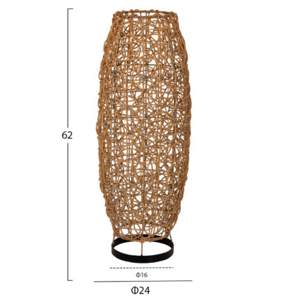 ΦΩΤΙΣΤΙΚΟ ΔΑΠΕΔΟΥ HM7877 RATTAN ΣΕ ΦΥΣΙΚΟ ΧΡΩΜΑ Φ24x62Yεκ.-2
