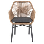 ΠΟΛΥΘΡΟΝΑ TOPIN HM6048.03 ΑΛΟΥΜΙΝΙΟ ΑΝΘΡΑΚΙ-P.E. RATTAN ΜΠΕΖ-ΜΑΞΙΛΑΡΙ ΑΝΘΡΑΚΙ-3