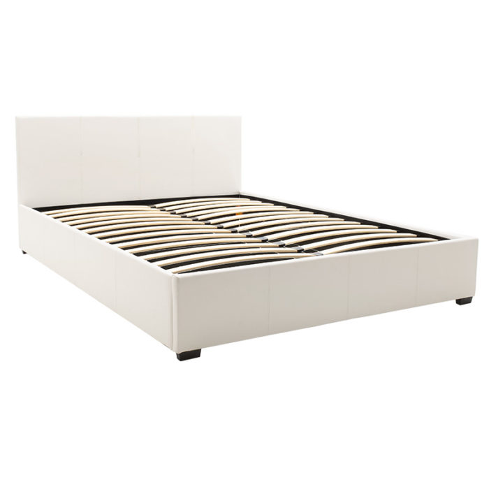 Κρεβάτι Norse pakoworld  pu λευκό με αποθηκευτικό χώρο 160x200εκ-2