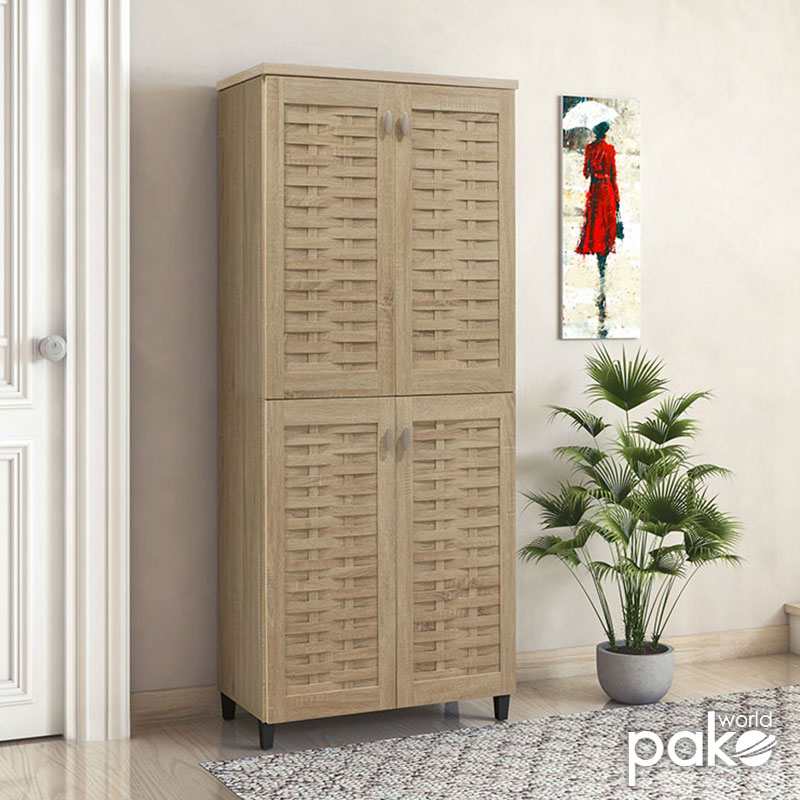 Παπουτσοθήκη-ντουλάπα MANTAM pakoworld 24 ζεύγων χρώμα sonoma 78x40x170