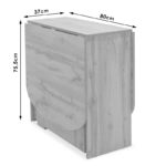 Τραπέζι Nadine pakoworld πολυμορφικό-επεκτεινόμενο wenge 160x80x76.5εκ-4