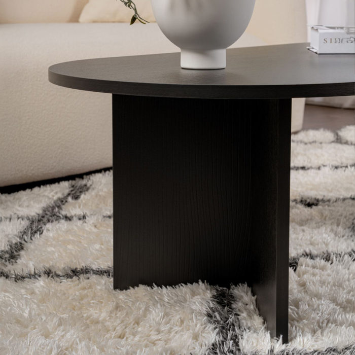 Τραπέζι σαλονιού Tabletod pakoworld σε μαύρη απόχρωση 119x60x40εκ-2