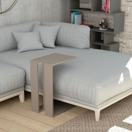 Βοηθητικό τραπέζι Muju pakoworld σε μόκα απόχρωση 40x30x57εκ