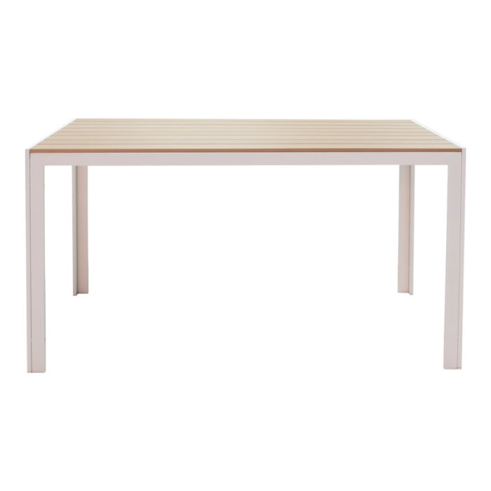 Τραπεζαρία Zacreta-Nares σετ 5τεμ pakoworld λευκό-φυσικό 140x80x72.5εκ-3
