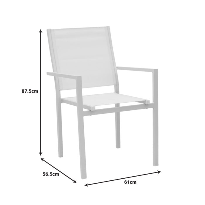 Τραπεζαρία Zacreta-Nares σετ 5τεμ pakoworld λευκό-φυσικό 140x80x72.5εκ-4