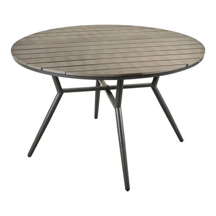 Τραπεζαρία Appa-Moly σετ 5τεμ pakoworld αλουμίνιο και plywood σε ανθρακί απόχρωση Φ120x74εκ-3