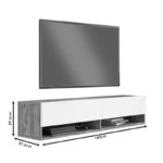 Έπιπλο τηλεόρασης επιτοίχιο Roscoe pakoworld sonoma 140x31.6x29.6εκ-3