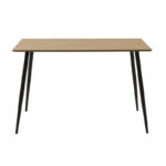 Τραπεζαρία Cuba-Julita pakoworld σετ 5τεμ MDF sonoma-μαύρο-φυσικό 120x70x76εκ-3