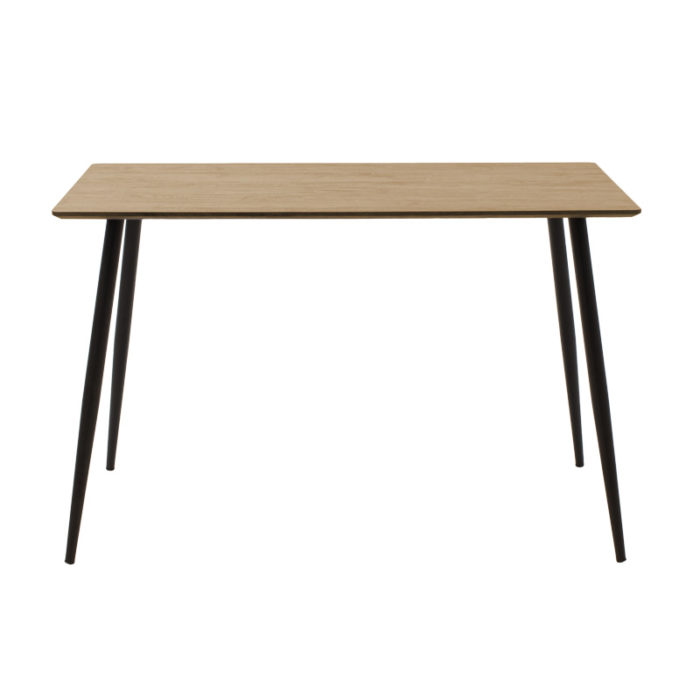 Τραπεζαρία Cuba-Julita pakoworld σετ 5τεμ MDF sonoma-μαύρο-φυσικό 120x70x76εκ-3