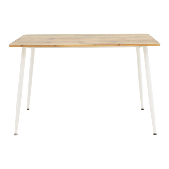 Τραπεζαρία Cuba-Parker pakoworld σετ 5τεμ sonoma-λευκό 120x80x75εκ-3