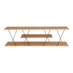 Έπιπλο τηλεόρασης Tars pakoworld sonoma-μαύρο 120x30x33εκ-2