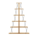 Βιβλιοθήκη mini Tars pakoworld sonoma-μαύρο 130x22x146εκ
