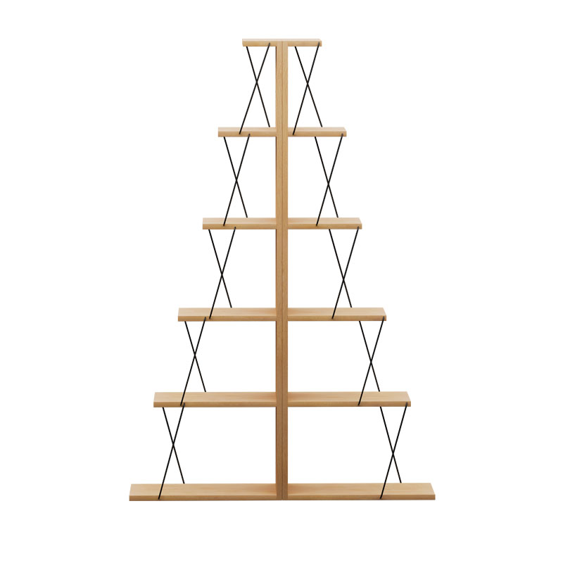 Βιβλιοθήκη mini Tars pakoworld sonoma-μαύρο 130x22x146εκ