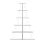 Βιβλιοθήκη mini Tars pakoworld λευκό 130x22x146εκ