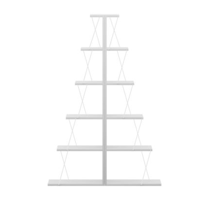 Βιβλιοθήκη mini Tars pakoworld λευκό 130x22x146εκ