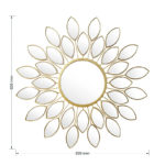 Καθρέπτης Flower pakoworld χρυσό 83x2.5x83εκ-2