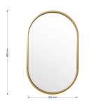 Καθρέπτης Ellipse pakoworld χρυσό 50x2x80εκ-2