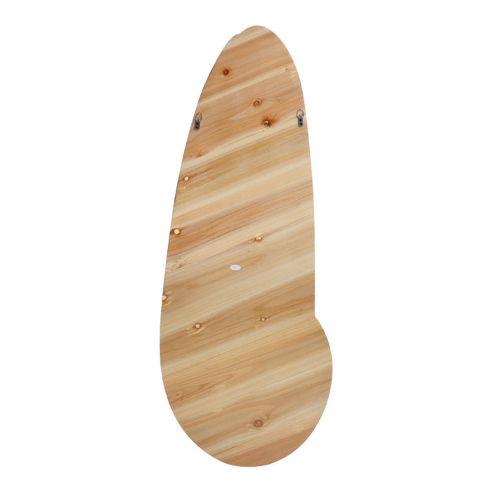 Καθρέπτης οβάλ Marly pakoworld mdf σε φυσική απόχρωση 50.5x4x127εκ-2