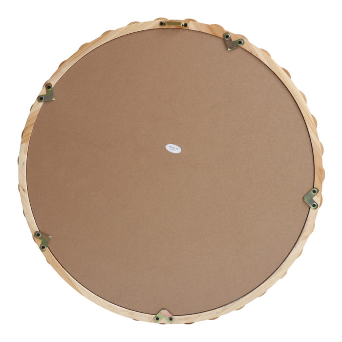 Καθρέπτης Specio pakoworld ξύλο σε φυσική απόχρωση Φ60x4.5εκ-2