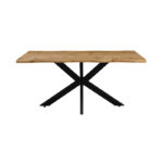 Tραπέζι Gilman pakoworld MDF sonoma-μαύρο 150x90x75εκ