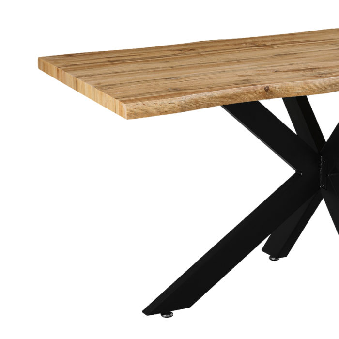 Tραπέζι Gilman pakoworld MDF sonoma-μαύρο 150x90x75εκ-2