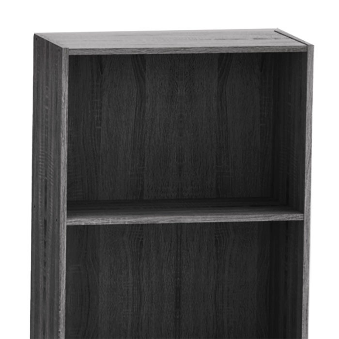 Βιβλιοθήκη Presley pakoworld σε ανθρακί-wenge απόχρωση 60x30x167εκ