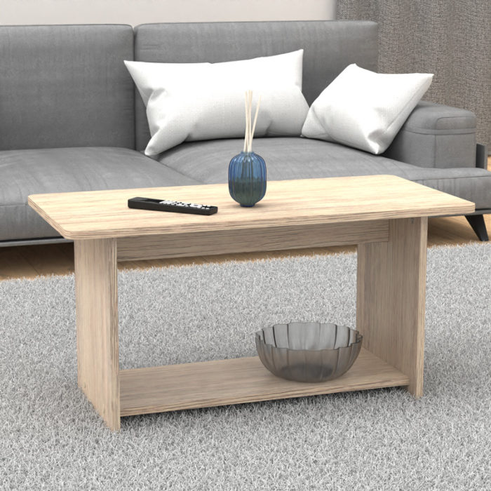 Τραπέζι Kumba pakoworld σε oak απόχρωση 80x40x42εκ