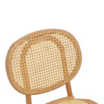 Καρέκλα στοιβαζόμενη Zoel pakoworld ξύλο οξιάς και rattan σε φυσική απόχρωση 45x52x82εκ-3