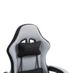 Καρέκλα γραφείου gaming Gline pakoworld μαύρο-γκρι ύφασμα μαύρο pp 60x59x118εκ-4