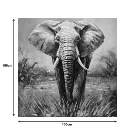 Πίνακας σε καμβά Elepho Inart 100x3x100εκ