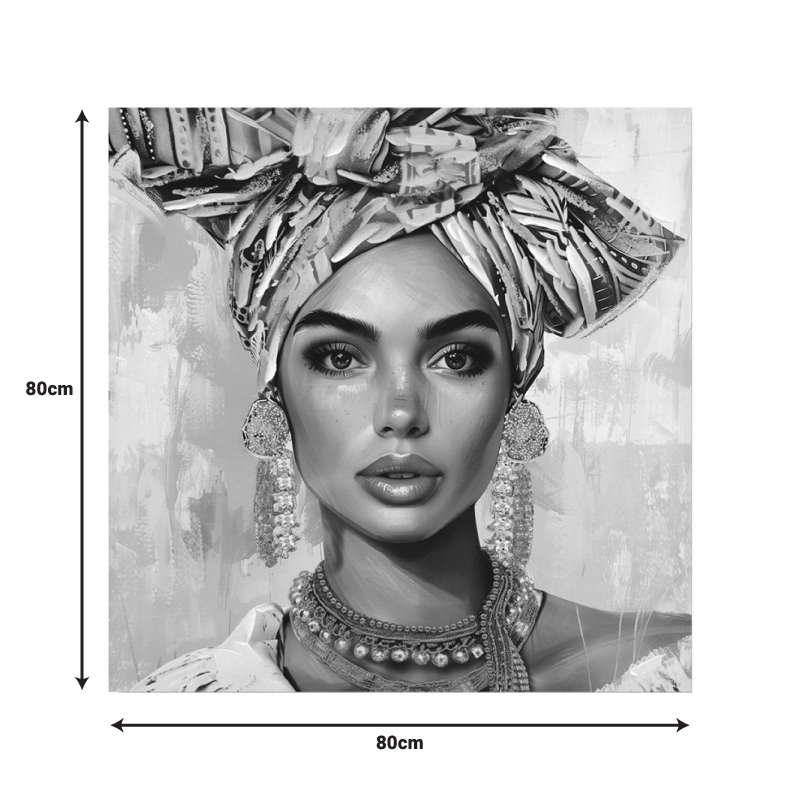 Πίνακας σε καμβά Turban Ι Inart 80x3x80εκ