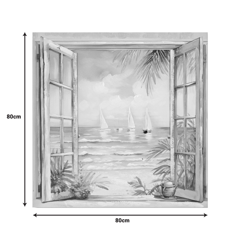 Πίνακας σε καμβά Deive Ι  Inart 80x3x80εκ