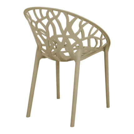 Πολυθρόνα Daren pakoworld pp σε cappuccino απόχρωση 59x60x79