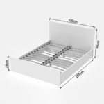 Κρεβάτι διπλό Toscana pakoworld σε λευκή απόχρωση 160x200εκ-2