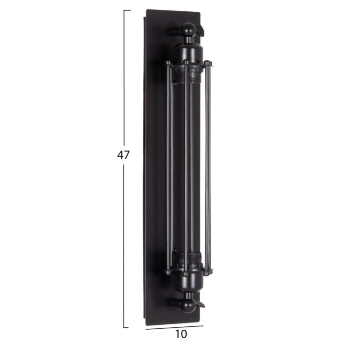 ΑΠΛΙΚΑ ΤΟΙΧΟΥ 2ΦΩΤΗ BEACON HM4463 ΜΕΤΑΛΛΟ ΣΕ ΜΑΥΡΟ 10x10x47Υεκ.-2