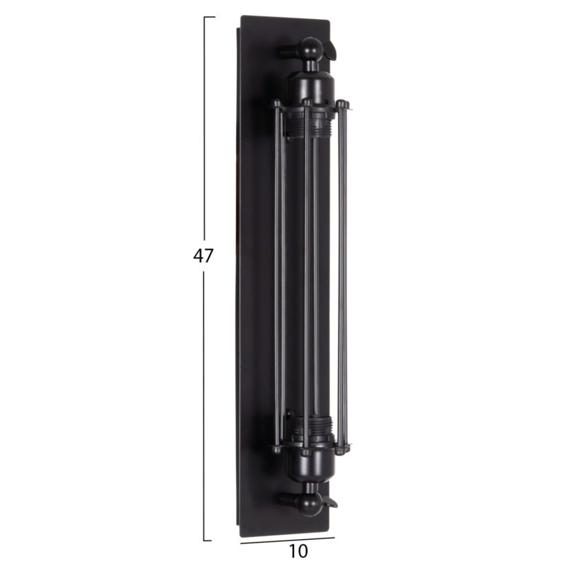 ΑΠΛΙΚΑ ΤΟΙΧΟΥ 2ΦΩΤΗ BEACON HM4463 ΜΕΤΑΛΛΟ ΣΕ ΜΑΥΡΟ 10x10x47Υεκ.-2