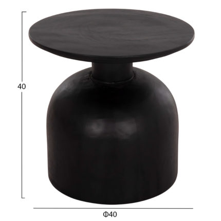 ΒΟΗΘΗΤΙΚΟ ΤΡΑΠΕΖΑΚΙ PUMBE-s HM9892.12 ΞΥΛΟ SUAR--ΜΑΥΡΟ Φ40x40Υεκ-2