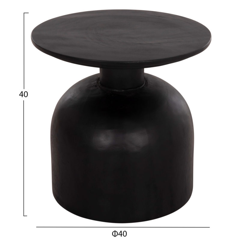 ΒΟΗΘΗΤΙΚΟ ΤΡΑΠΕΖΑΚΙ PUMBE-s HM9892.12 ΞΥΛΟ SUAR--ΜΑΥΡΟ Φ40x40Υεκ-2
