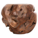 ΒΟΗΘΗΤΙΚΟ ΤΡΑΠΕΖΙ LOGGY HM18295 ΞΥΛΟ TEAK--ΦΥΣΙΚΟ 50x50x50Υεκ.-3
