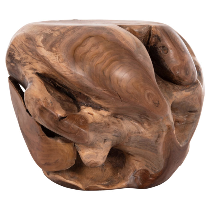 ΒΟΗΘΗΤΙΚΟ ΤΡΑΠΕΖΙ LOGGY HM18295 ΞΥΛΟ TEAK--ΦΥΣΙΚΟ 50x50x50Υεκ.-4
