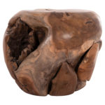 ΒΟΗΘΗΤΙΚΟ ΤΡΑΠΕΖΙ LOGGY HM18295 ΞΥΛΟ TEAK--ΦΥΣΙΚΟ 50x50x50Υεκ.-5