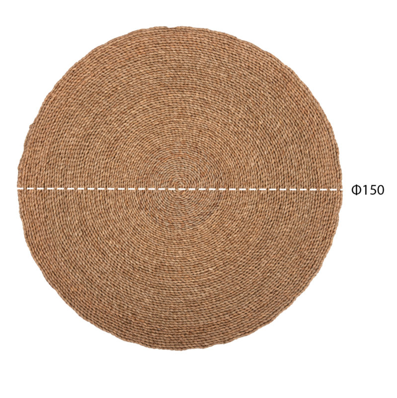 ΧΑΛΙ ΣΤΡΟΓΓΥΛΟ CRATER HM7849 MENDONG GRASS ΣΕ ΦΥΣΙΚΟ ΧΡΩΜΑ Φ150εκ.-2