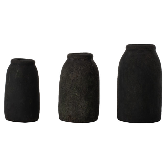 ΔΙΑΚΟΣΜΗΤΙΚA ΒΑΖA ΑΠΟ TERRACOTTA ΑΝΘΡΑΚΙ HM7711-5
