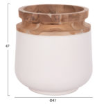 ΔΙΑΚΟΣΜΗΤΙΚΟ ΒΑΖΟ ΔΑΠΕΔΟΥ LINTER HM4662.02L FIBER CEMENT ΛΕΥΚΟ--ΞΥΛΟ ΤΕΑΚ Φ41x47Υεκ.-2